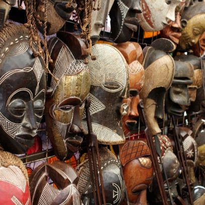 Sculptures sur bois africaines (masques)